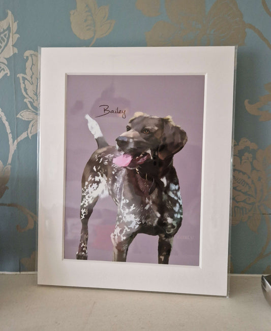 Pet Portrait mounted print (Unframed)