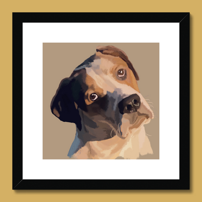 Framed Pet Portrait - Box Frame