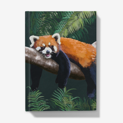 a5 hardback journal red panda