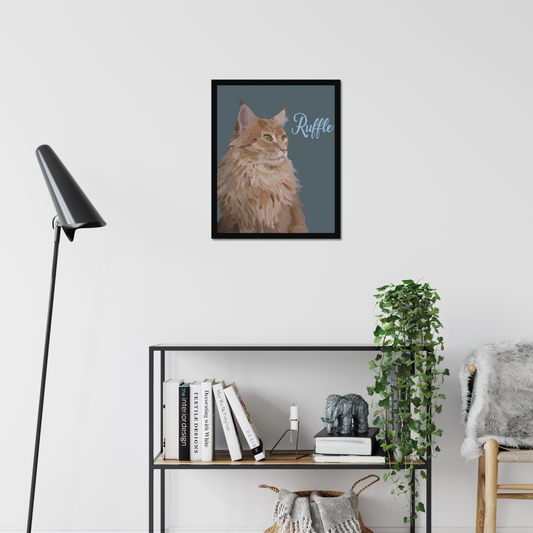 Framed Pet Portrait - Classic Frame