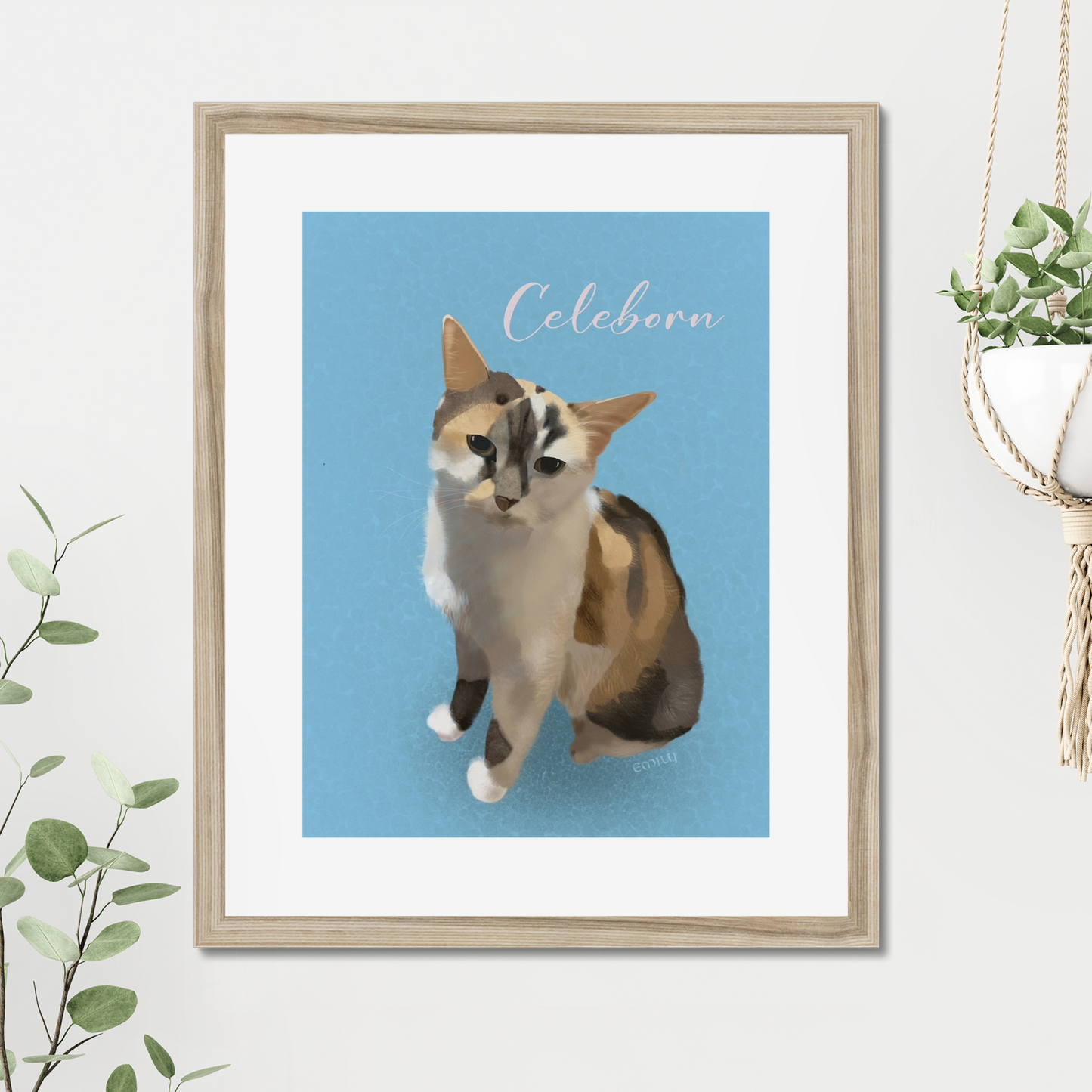 Framed Pet Portrait - Classic Frame