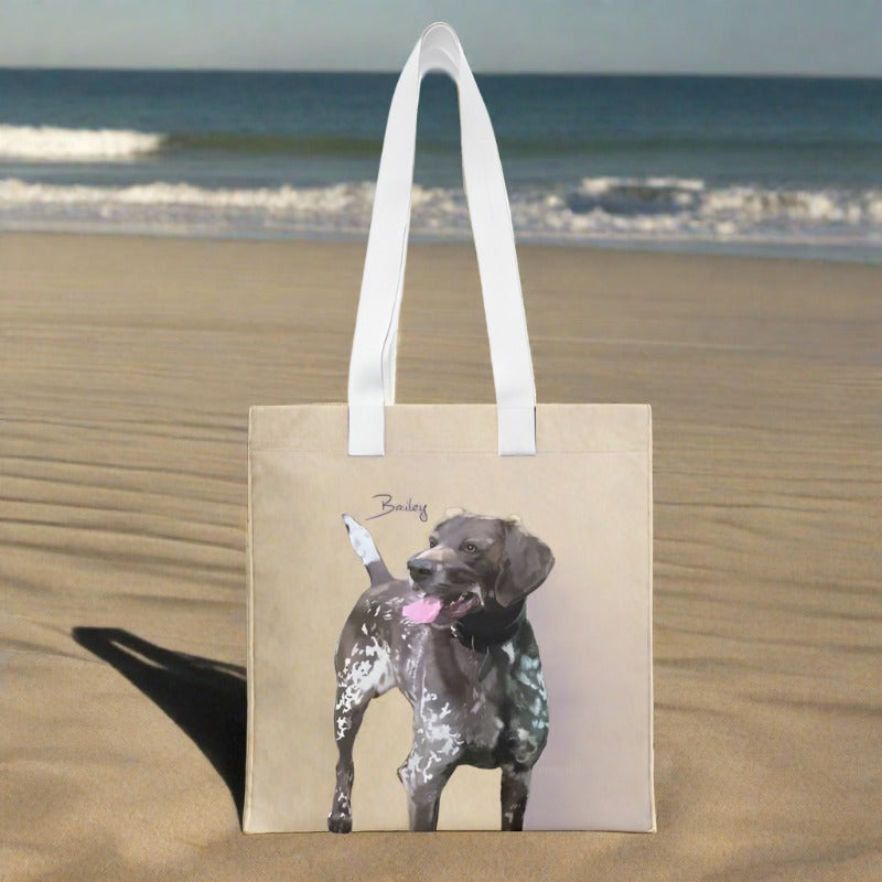 Premium tote bag with dog portrait