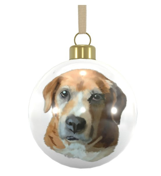 Custom Bone China Christmas bauble