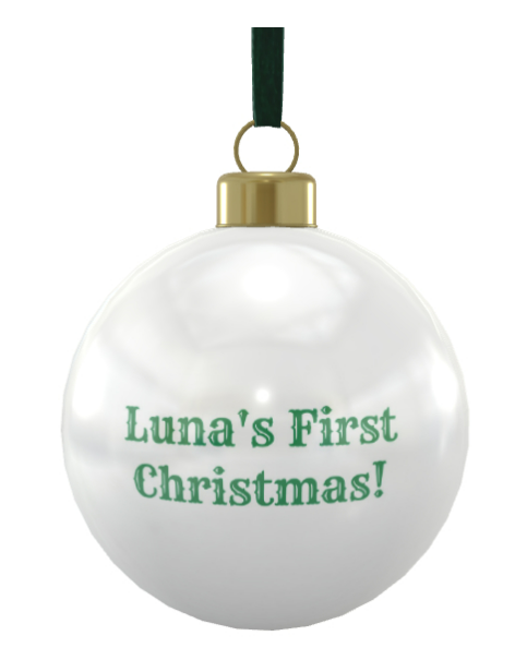 Custom Bone China Christmas bauble