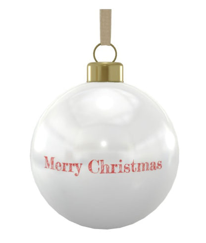 Custom Bone China Christmas bauble