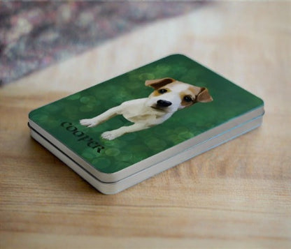 Jigsaw puzzle tin dog portrait