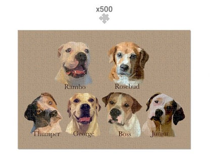 Jigsaw puzzle dogs portrait