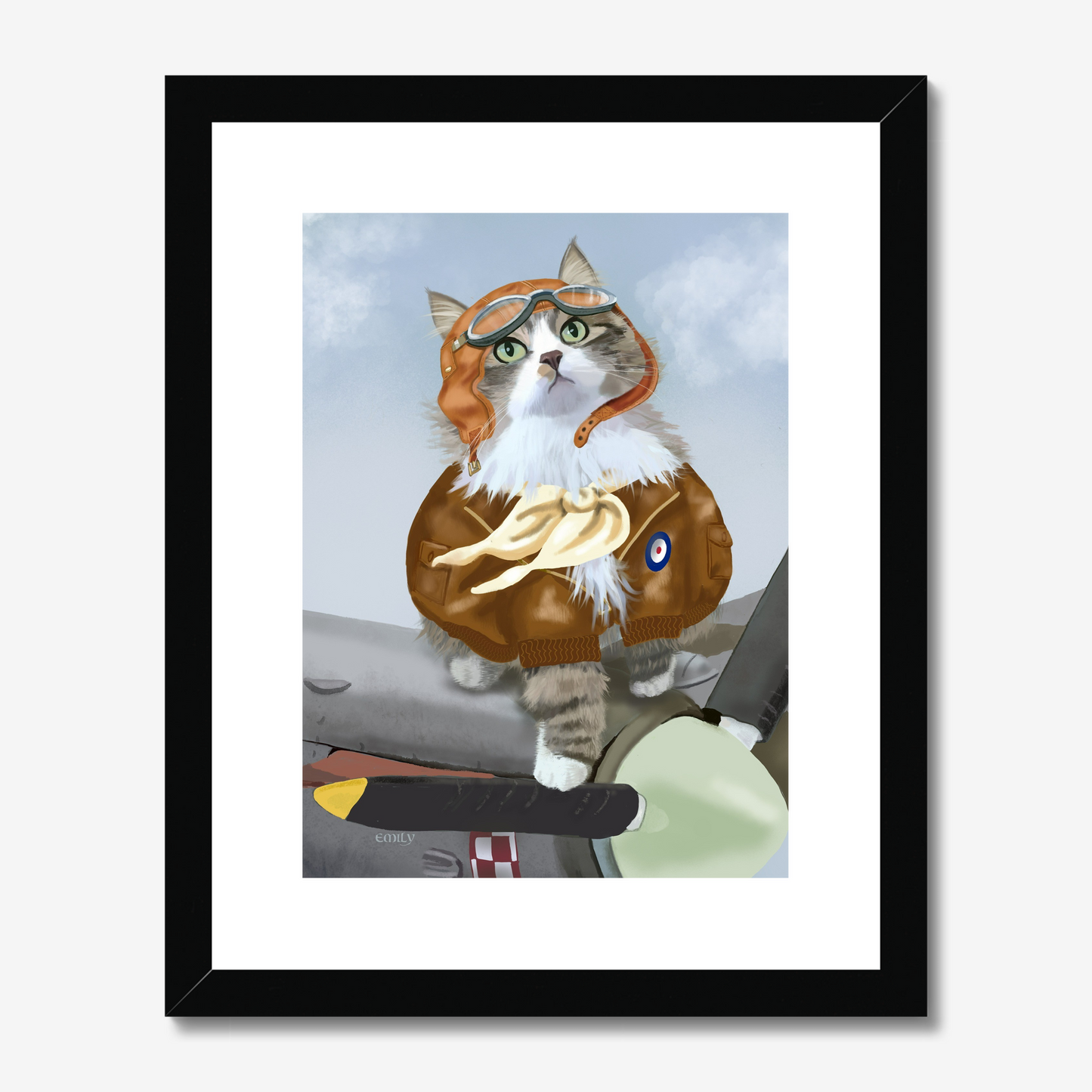 Pet portrait with custom outfits